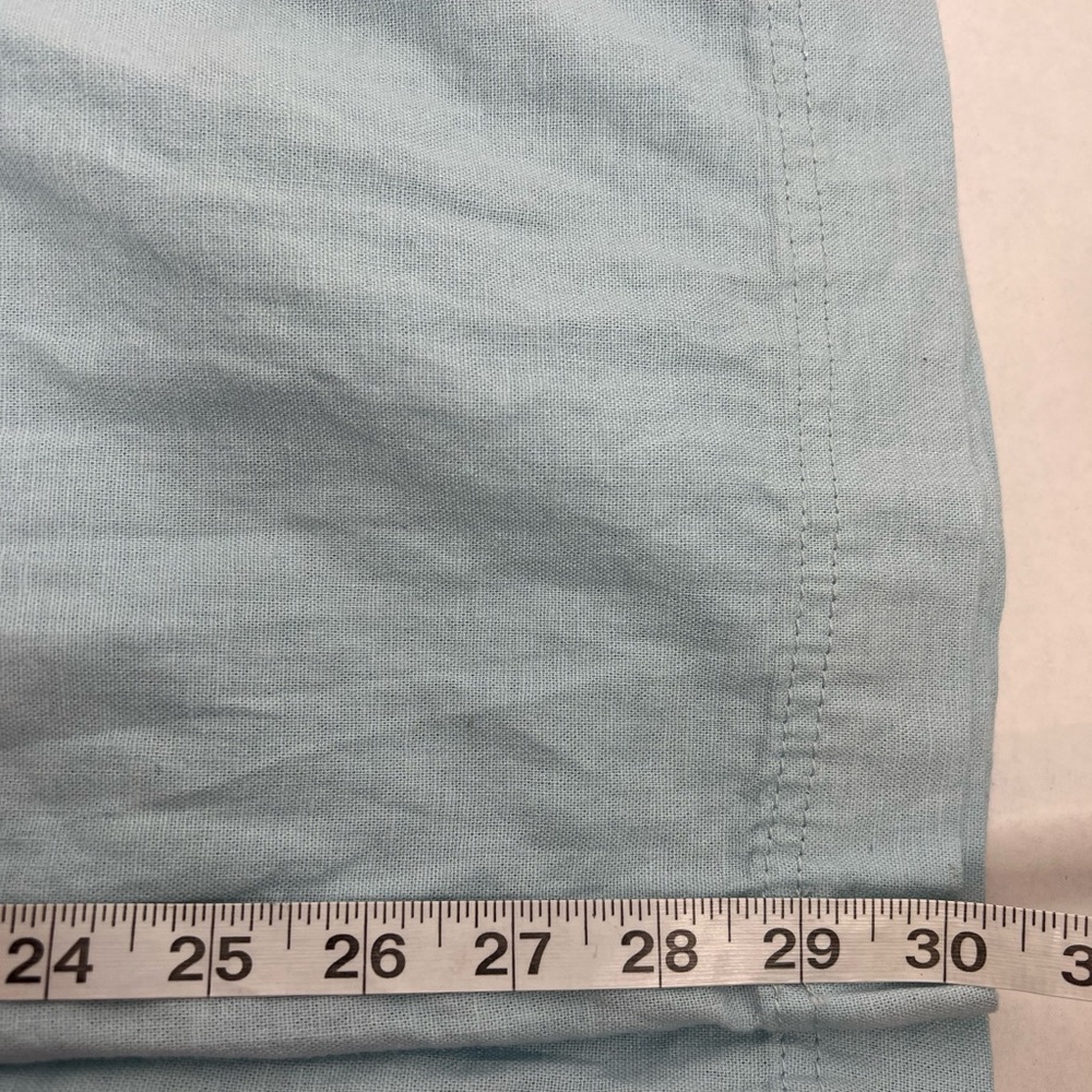 Sonoma Goods For Life S Pants Linen Blend Aqua Blue 4 Beach Pool Cover Wide Leg - Picture 7 of 7